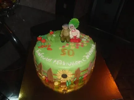 Cake azok arany esküvői nagyszülők, gitt, krém, saját kezűleg, fotó és videó