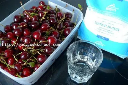 конфитюр Cherry със семена за зимни дебел, лесни рецепти