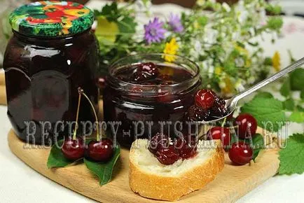 Jam a cseresznye gödrök, vastag, a recept a téli