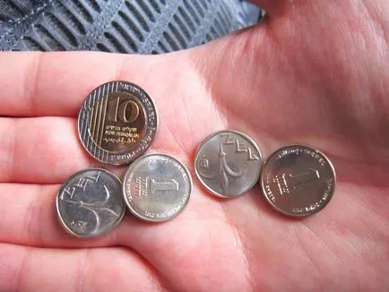 Izraeli valuta - bankjegyek és érmék, amelyek a kereskedelem