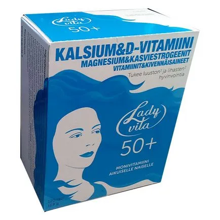 Витамини дама Vita ladyvita 50 120 таблетки купуват ladyvita 50 от Финландия (дама Vita)