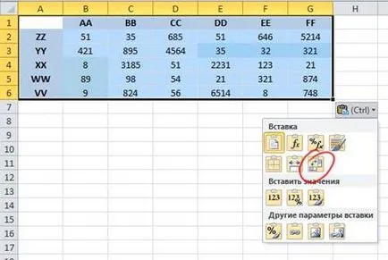 Trucuri Excel 2010 ușor de a lucra cu tabele