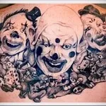 Значение татуировка клоун - значение, история и примери на снимката