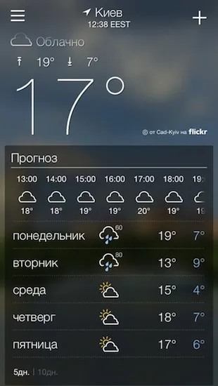 5 Cele mai bune aplicații meteo pentru ios