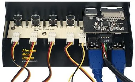 2-B-1, a ventilátor vezérlő panel és a kártyaolvasó CompactFlash