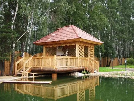 Gazebo cu un gratar cu propriile lor mâini - o fotografie de construcție, instrucțiunea