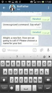 Chat bot táviratok hozzá egy bot, hogy egy csoport távirat