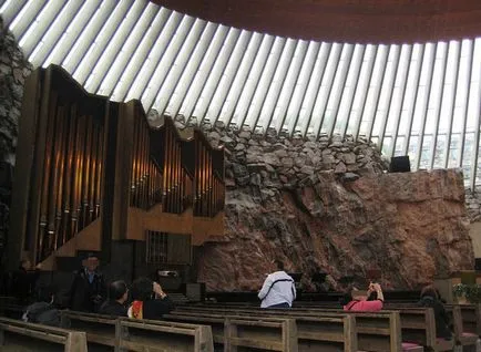 Църква в скалата в Хелзинки - архитектура и интериорни снимки на храма