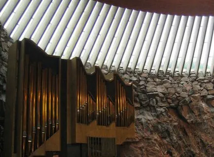 Църква в скалата в Хелзинки - архитектура и интериорни снимки на храма