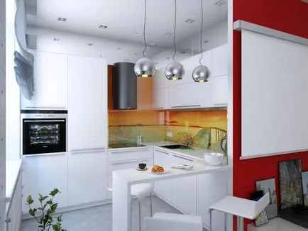 13 m bucătărie de design, cu o canapea foto exemple de designeri de interior de succes cu sfaturi