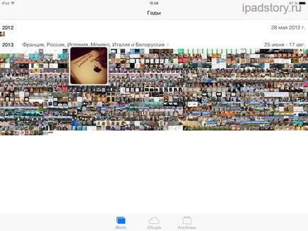 Fotó és kamera iOS 7, egész ipad