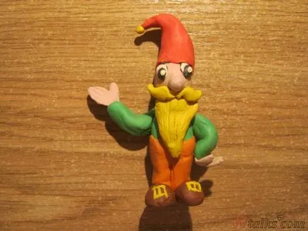Gnome agyag kezük - mesterkurzusokat fotókkal