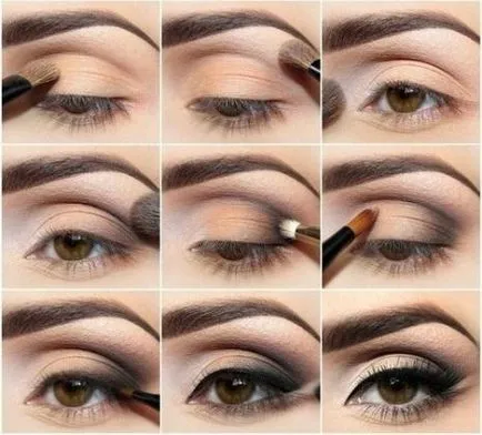 Ochii sunt adanciti - zi și de seară make-up pas cu pas, modul de a face săgețile sus