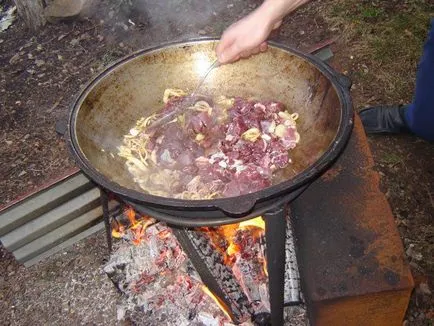 Főzés igazi üzbég (Ferghana) pilaf