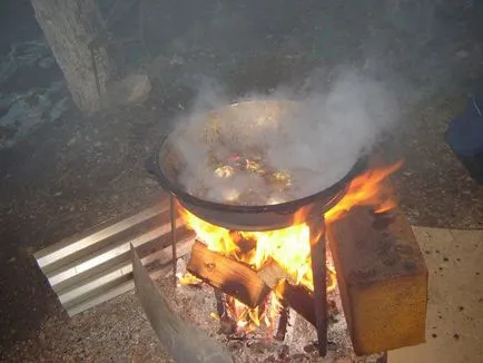 Főzés igazi üzbég (Ferghana) pilaf