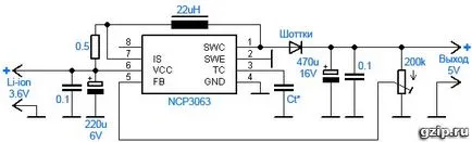 convertor de puls ncp3063