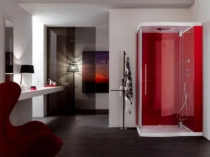 Interior cameră cabină de duș într-o serie de opțiuni private, casa de fotografii din lemn