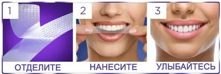 Hogyan kell használni a fehérítő szalag címer whitestrips lemez fogfehérítés