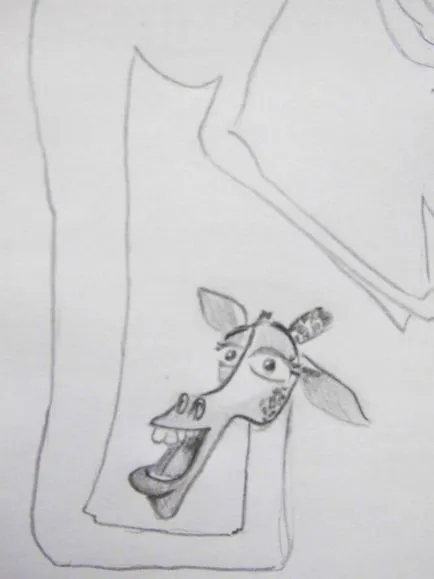 Hogyan kell felhívni Melman a zsiráf rajzfilm - Madagaszkár - lépésről lépésre