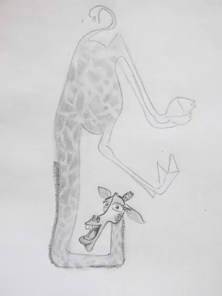 Hogyan kell felhívni Melman a zsiráf rajzfilm - Madagaszkár - lépésről lépésre