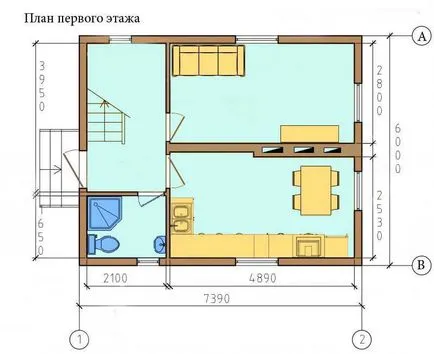 Като една камина за отопление на двуетажна къща