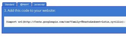 Hogyan csatolja a betűtípus a honlapon google Webfonts