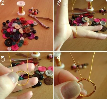 Hogyan készítsünk egy gyűrű gombok