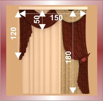 Hogyan kell szedni a méretei függöny és kiszámítja az áramlási szövet függöny