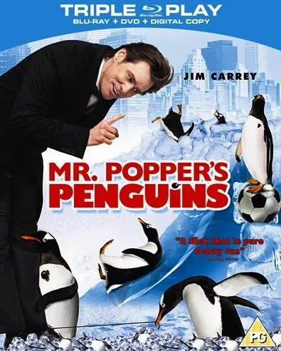 Както заснет Пингвините на г-н Попър, във филма Пингвините истински пингвини г-н Попър