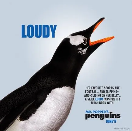 Както заснет Пингвините на г-н Попър, във филма Пингвините истински пингвини г-н Попър