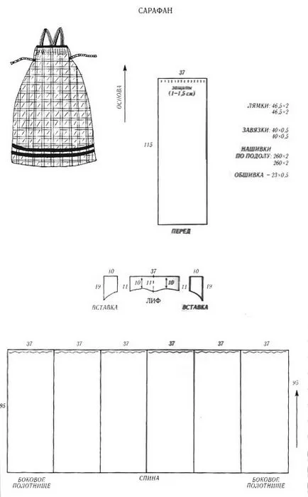 Cum să coase o sundress pentru fete în stil popular