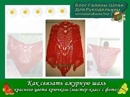 Cum să Knit o clasă de spițe eșarfă fichu maestru Galina Shpak