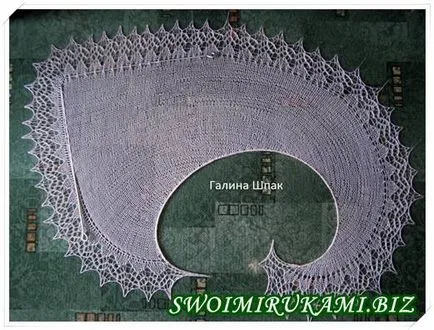 Как да плета шал триъгълно дамско шалче спици майсторски клас от Галина Shpak