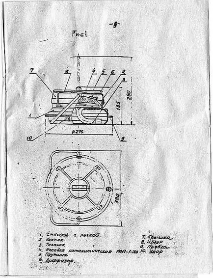 Catalizator aragaz fitilul CFP-1-180