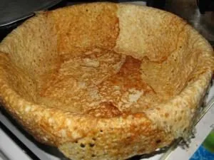 Kurnik clătite cu carne de pui si ciuperci - Pancake reteta originala