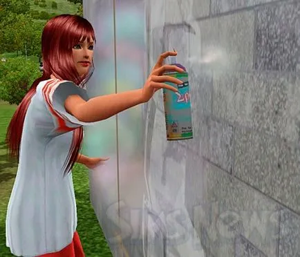 Ügyességi street art a The Sims 3 diákélet (a graffiti a Sims 3)