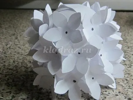 Volumul de flori „hortensie“, a hârtiei cu mâinile