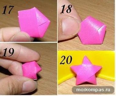 Оригами звезда от хартия диаграми и видео уроци