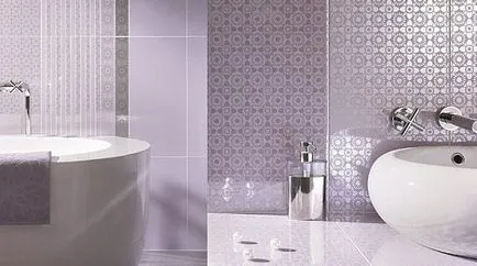 Díszítő fürdőszoba műanyag panelek, stílusos design a belső tér