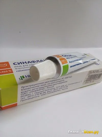 Преглед на мехлем за външно приложение Nizhpharm - sinaflana лесно да се справят с алергичен