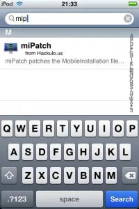 Patch-urile mobileinstallation câteva clicuri pentru iPod Touch, iPod Touch obține maxim