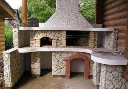 Kemencében barbecue pavilon féle tervek és építési saját kezűleg