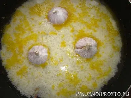 Pilaf csirkével - lépésről lépésre recept fotókkal, és finom és egyszerű
