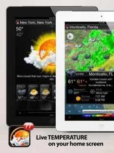 Időjárás áttekintése iPad legjobb alkalmazások