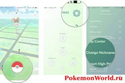 Hogyan változtassuk meg a nevét a Pokemon menni