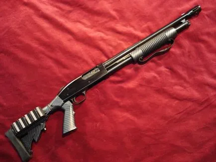 Shotgun Mossberg 500 Vélemény változtatás huzagolt sörétes 12-es kaliberű fotókkal és videó