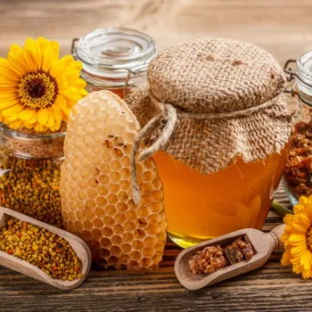 produse apicole la miere de înaltă presiune, propolis, polen, lăptișor de matcă și veninul de albine