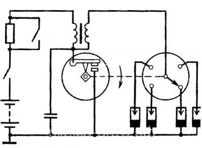 Egy egyszerű diagram az elektronikus gyújtás áramkör, auto - kézműves autók a kezüket