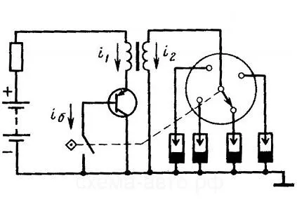 Egy egyszerű diagram az elektronikus gyújtás áramkör, auto - kézműves autók a kezüket