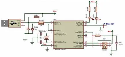 Programozó usbasp - Eszközök - AVR - projektek mikrokontroller AVR 1